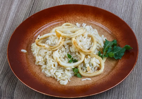 Italienska Squid risotto — Stockfoto