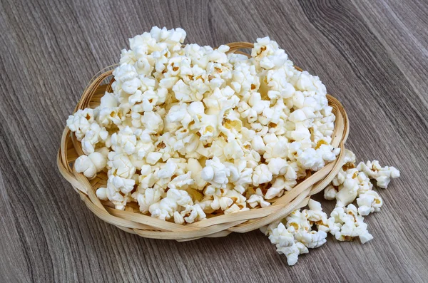 Hot Popcorn in the basket — Stock Photo, Image