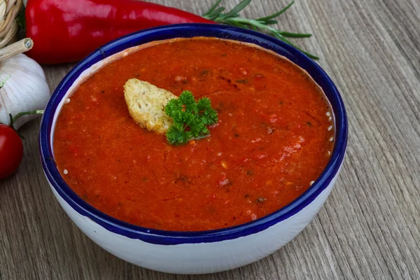 Spanish traditional soup - Gazpacho — Stock Photo, Image