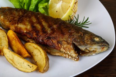 Patates ile Izgara Alabalık