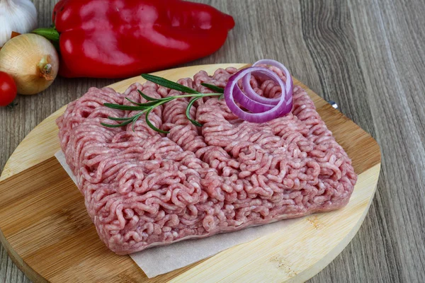 Carne de porco picada crua — Fotografia de Stock