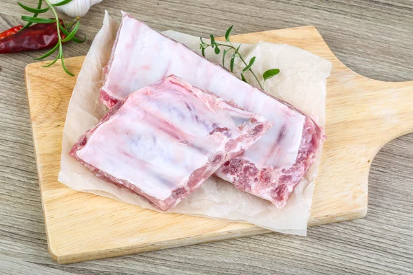 Costillas de cerdo crudas — Foto de Stock