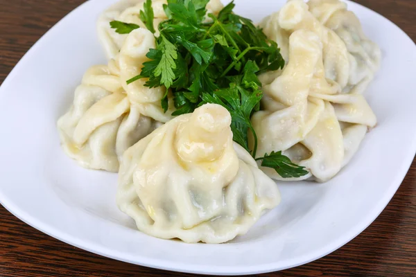 Kaukasische grote dumplings - Khinkali — Stockfoto