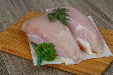 Çiğ tavuk göğsü.