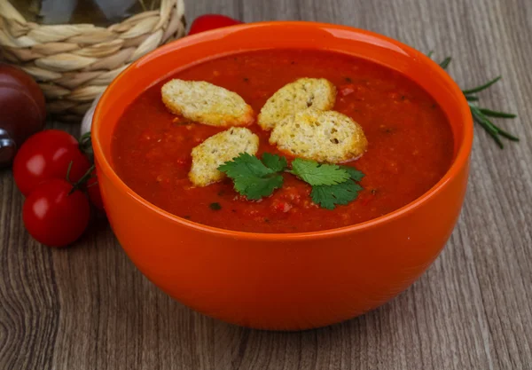 Hagyományos spanyol leves - Gazpacho — Stock Fotó