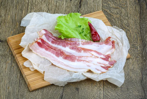 Raw sloced bacon — Stock Photo, Image