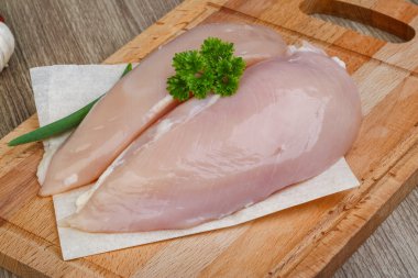 Çiğ tavuk göğsü.
