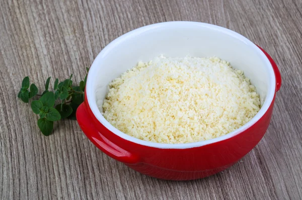 Shredded parmesan cheese — Stock Photo, Image