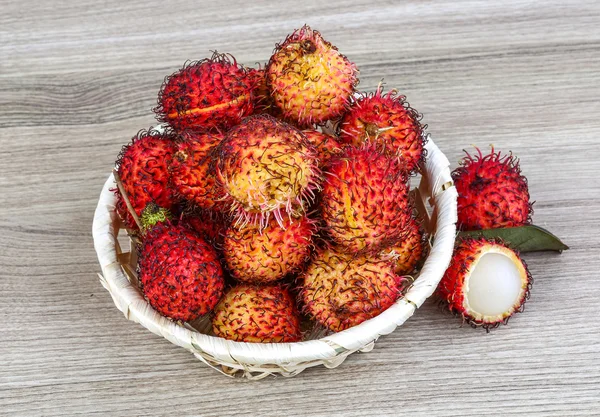 Fruta asiática - rambutão — Fotografia de Stock