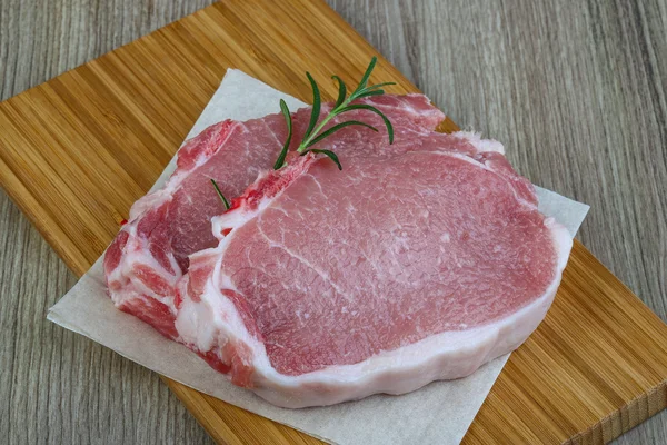 Raw pork steak — Stock Photo, Image