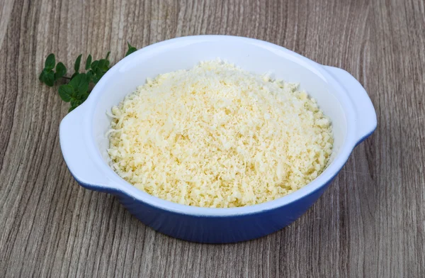 Queso parmesano rallado — Foto de Stock