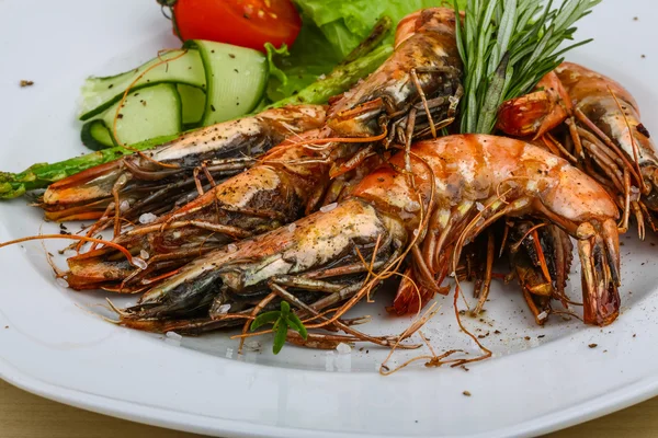 Gegrilde tijgergarnalen — Stockfoto