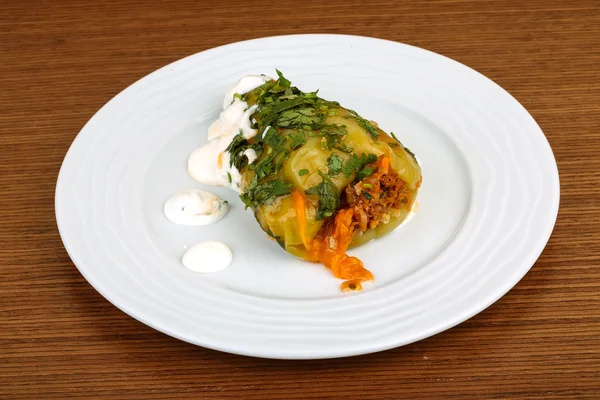 Stuffed pepper with herbs — Stock Photo, Image