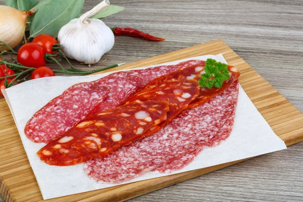 Salsiccia di salame con prezzemolo — Foto Stock