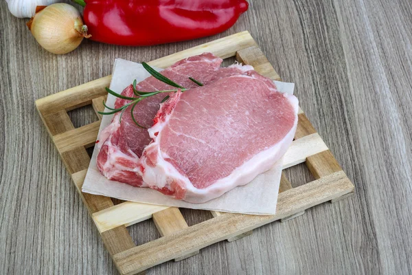 Raw pork steak — Stock Photo, Image