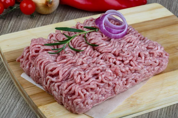 Carne de porco picada crua — Fotografia de Stock