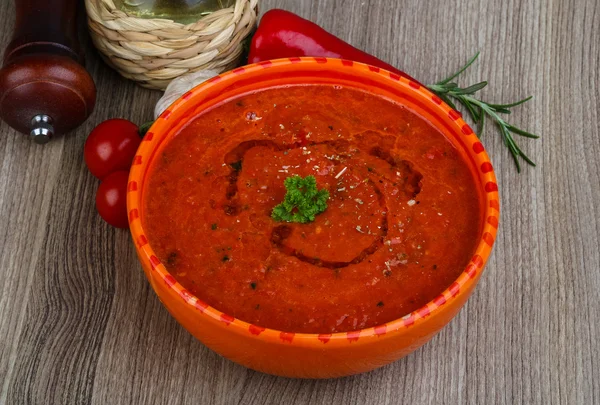 Spanish traditional soup - Gazpacho — Stock Photo, Image