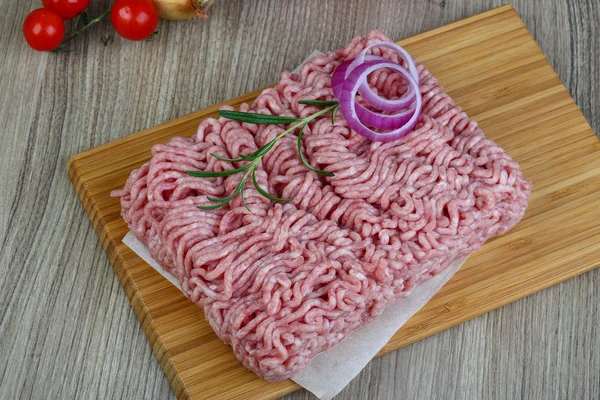 Carne de porco picada crua — Fotografia de Stock