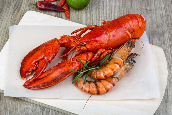 Homard et crevettes — Photo