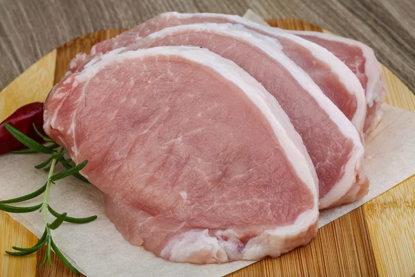 Rohes Schweinesteak — Stockfoto