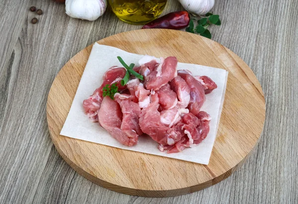 Schweinefleischwürfel — Stockfoto