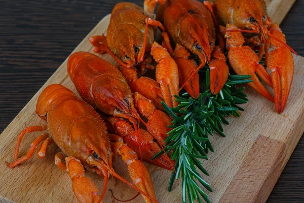 Rosemary ile haşlanmış Crayfishes — Stok fotoğraf