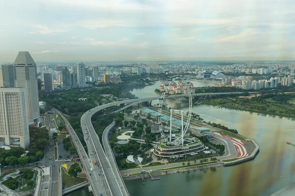 シンガポール市内のスカイラインの眺め — ストック写真