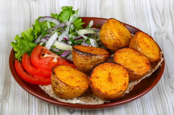 Fırında patates vejetaryen Barbekü