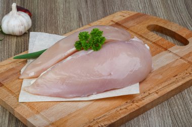Çiğ tavuk göğsü.
