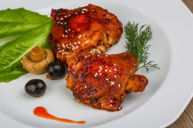 Teriyaki soslu tavuk thights