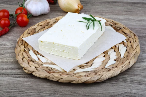 Cheese Brinza with rosemary — Stock Photo, Image