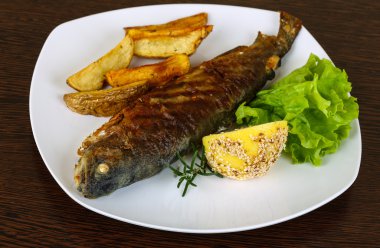 Patates ile Izgara Alabalık