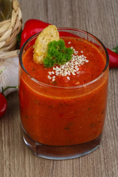 Spaanse traditionele soep - Gazpacho — Stockfoto