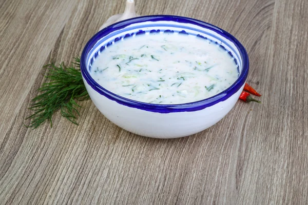 Greek traditional cuisine - Tzatziki — Stock Photo, Image