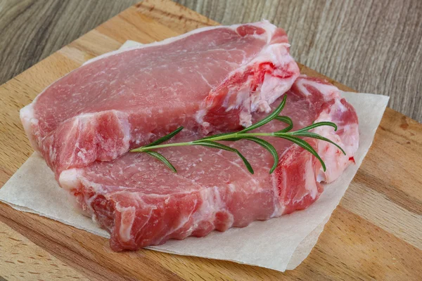 Raw pork steak — Stock Photo, Image