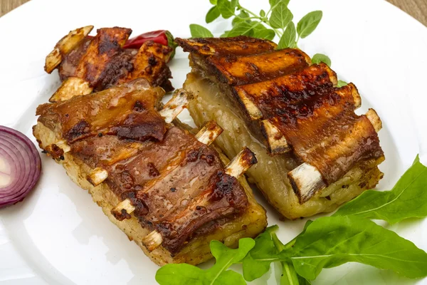 Grilled lamb ribs — Stock Photo, Image