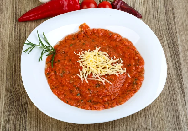 Rajčatová polévka - Gazpacho — Stock fotografie