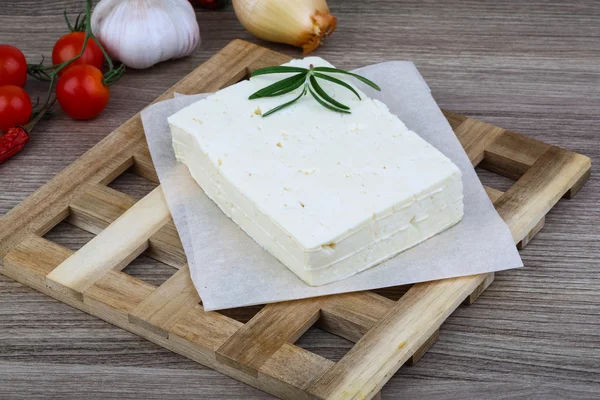 Cheese Brinza with rosemary — Stock Photo, Image