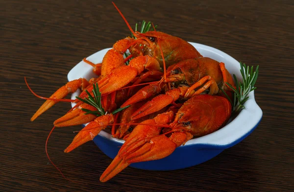 로즈마리와 삶은 Crayfishes — 스톡 사진