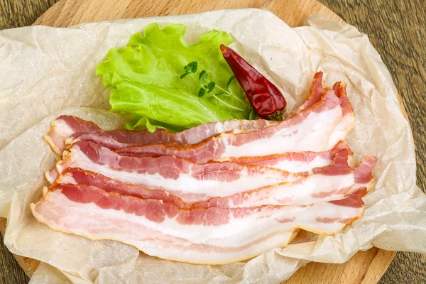 RAW sloced bacon — Stockfoto