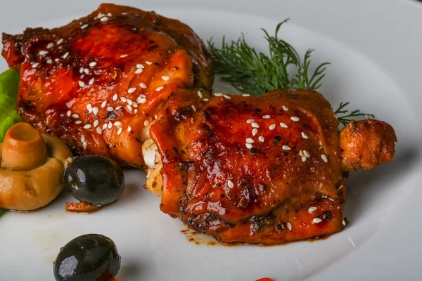 Teriyaki saus kip — Stockfoto