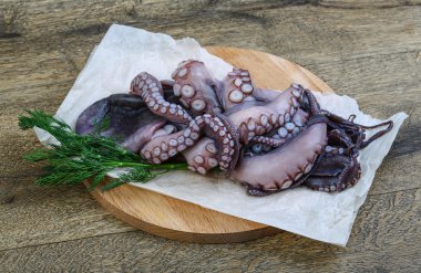 ham ahtapot yemek için hazır