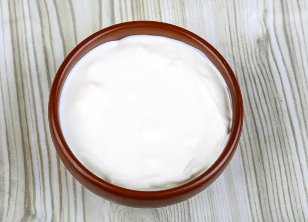 Crema agria producto lácteo — Foto de Stock