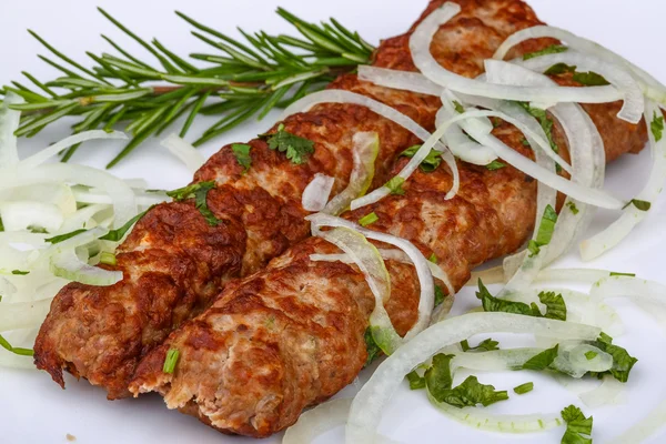 Hete rundvlees kebab — Stockfoto