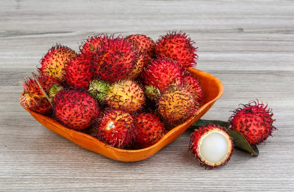 Fruta asiática - rambutão — Fotografia de Stock