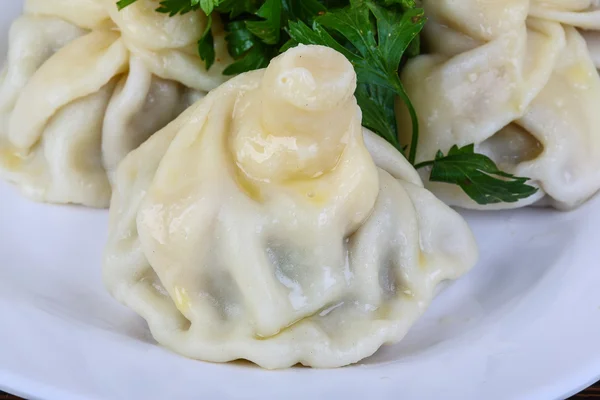 Albóndigas grandes Khinkali —  Fotos de Stock