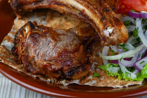 Costillas de cordero a la plancha —  Fotos de Stock