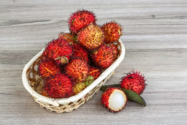 Fruta asiática - rambutão — Fotografia de Stock