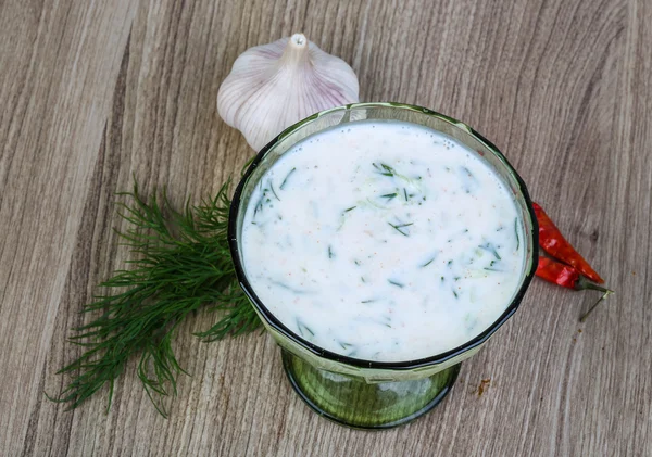 希腊传统酸奶汁 — 图库照片