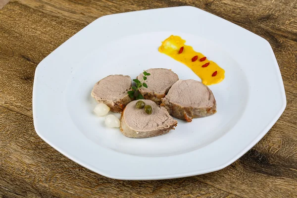 Baked pork fillet — Stock Photo, Image